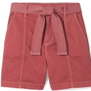 Extra High-Rise Belted 5-Inch Denim Shorts
